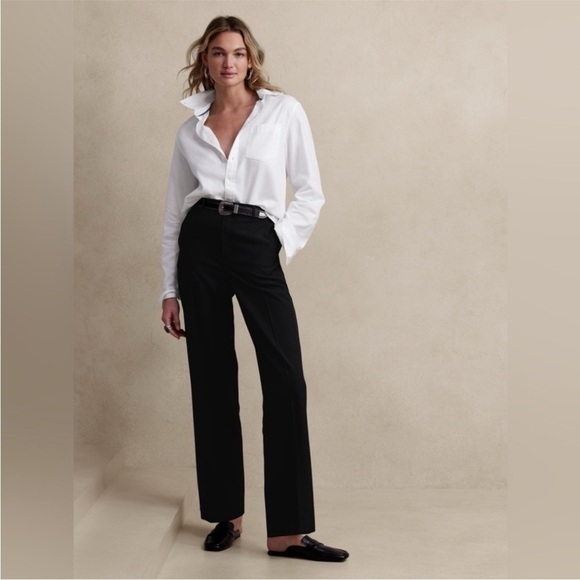 NWT! Banana Republic Black Sculpted Straight Pant - Multiple Sizes 💜 - Picture 3 of 8